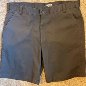 Carhartt Rugged Flex Shorts 42 Relaxed Fit Canvas Work Utility Grey NWT